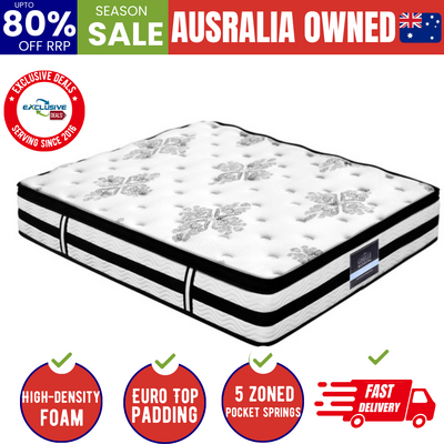 34cm Mattress Euro Top Pocket Spring Queen