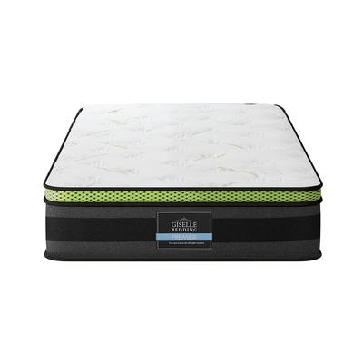 Mattress Pocket Spring Gel Foam Bed Euro Top Medium Firm 30cm KS