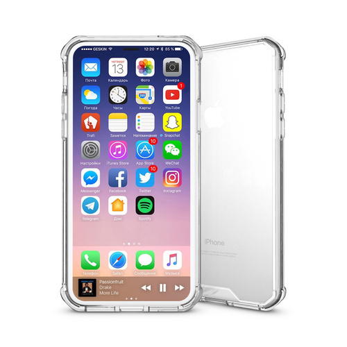 Clear Shockproof iPhone X Case - Transparent Slim TPU Protective Cover