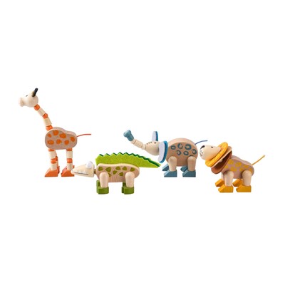 Wooden Flexi Jungle Animal Set Of 4