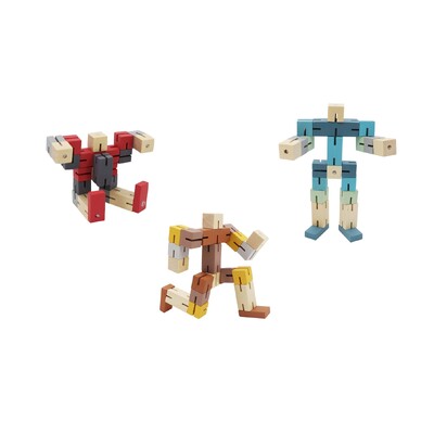 Calm & Breezy Twist & Lock Robot Cube Set Of 3