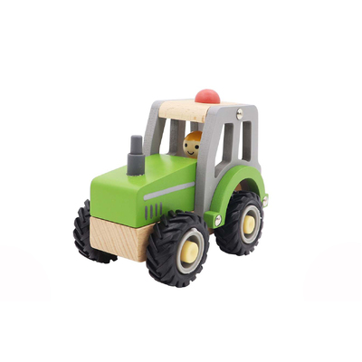 Tractor With Rubber Wheels Green