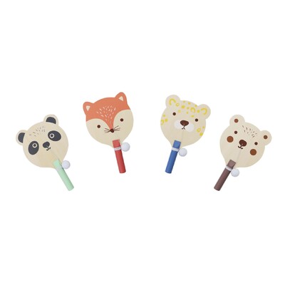 Wooden Animal Paddle Ball Game Set Of 4