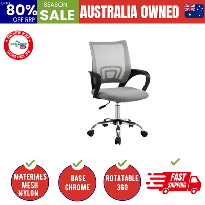 Mesh Office Chair Mid Back Grey