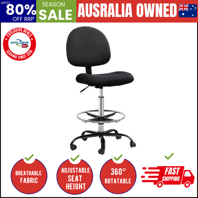 Office Chair Drafting Stool Fabric Chairs Black