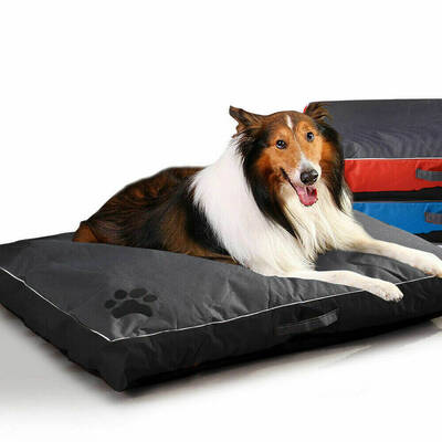 2x Pet Bed Mattress Dog Cat Pad Mat Summer Winter Cushion Pillow L Black