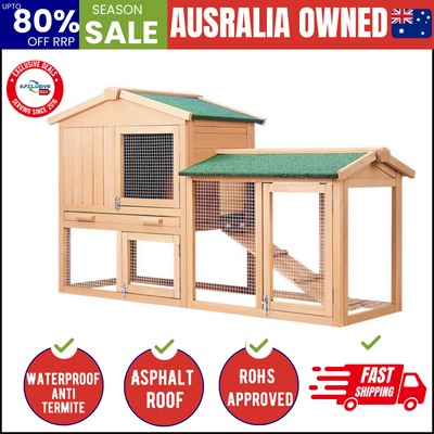 Large Chicken Coop Rabbit Hutch 138X44X85Cm Outdoor Cage