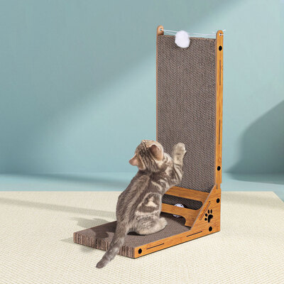 Cat Scratching Board Scratcher Cardboard Kitten Indoor Climbing Toy Catnip