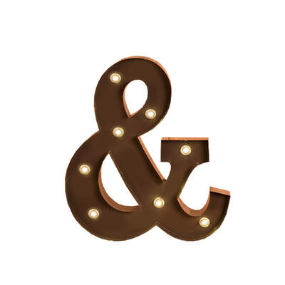 LED Metal Letter Lights Free Standing Hanging Marquee Party Decor Letter And