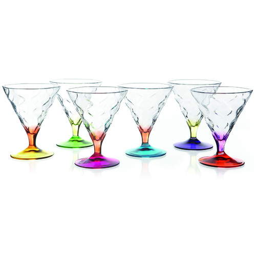 Set of 6 Riflesi Bi-colour Calici Ice Cream Bowls H 13.3cm