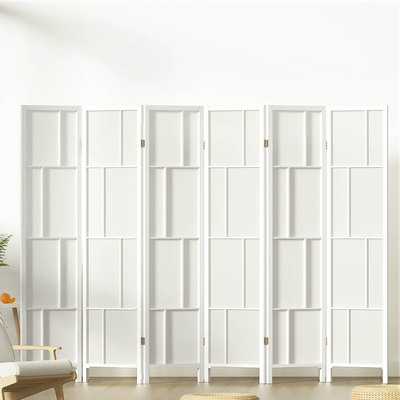 Ashton Room Divider Screen Privacy Wood Dividers Stand 6 Panel White