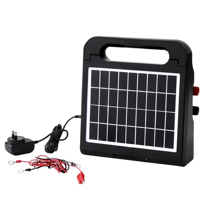 5km Electric Fence Energiser Solar Energizer Charger Farm Animal 0.3J