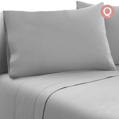 Giselle Bedding Queen Size 4 Piece Micro Fibre Sheet Set - Grey