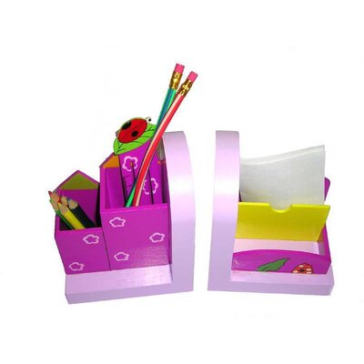 PURPLE BOOKEND & STATIONARY