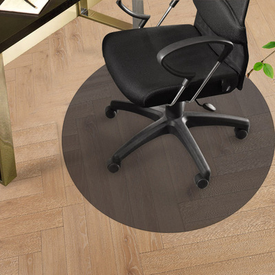  Chair Mat Round Hard Floor Protectors PVC Home Office Computer Mats Black