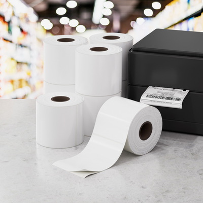 8 Rolls Direct Thermal Labels Paper Printer Paper Barcode