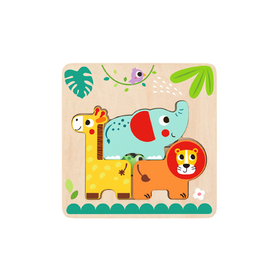 Multi-Layered Jungle Animal Puzzle