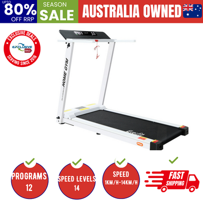 Treadmill Electric Home Gym Fitness Exercise Fully Foldable 450Mm White