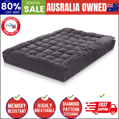 Mattress Topper Pillowtop Bamboo Charcoal King