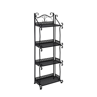 Plant Stand 4 Tiers Outdoor Indoor Black