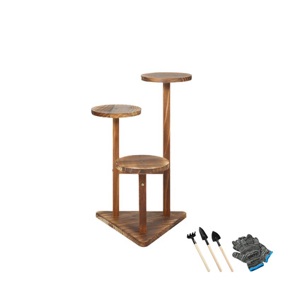 Modern-3-Tier Plant Stand Wood Wooden