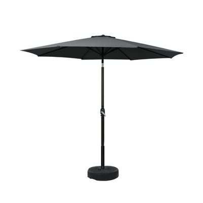 Outdoor Umbrella 2.7M Base Beach Pole Garden Tilt Sun Patio Uv Black