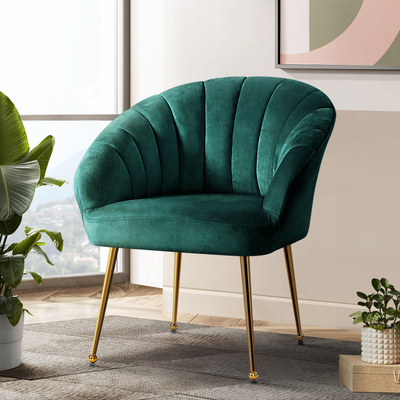 Armchair Velvet Green Eloise