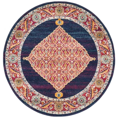 Century 966 Royal Blue Round By Rug Culture - 240 X 240 Cm - Round