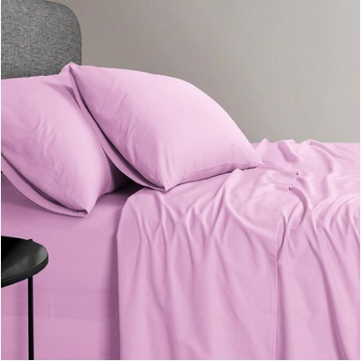 1200TC Organic Cotton Double Sheet Sets Pink 