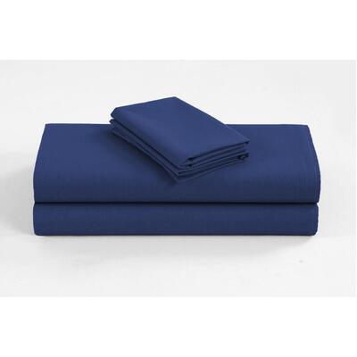 1200TC Organic Cotton Single Sheet Sets Navy