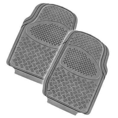 2-Pcs Car Mat - Grey [Rubber]