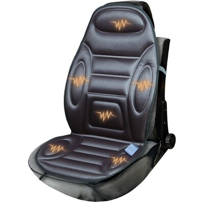 Back Support Massage With 6 Motors And Heating - Black