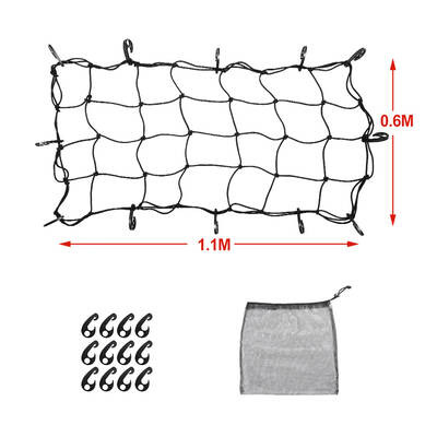 CARGO NET FOR UTE TRAILER TRUCK CAR LATEX BUNGEE 60x110CM 12PC HOOK HEAVY DUTY