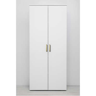 Universal Storage Cupboard - Slim Shaker Panel - Hex Gold Handle