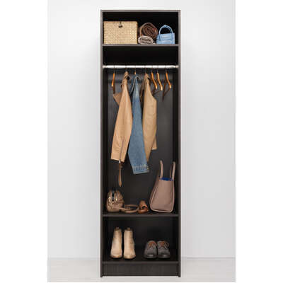 Two Shelf/Hangrail Walk In Wardrobe - Nordic Ash