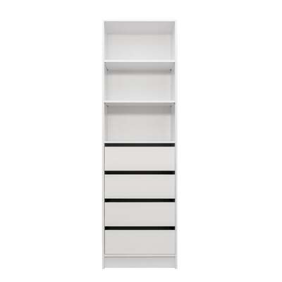 Three Shelf/Four Drawer Walk In Wardrobe - Classic