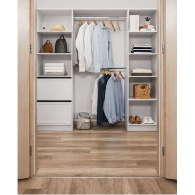 2M Walk In Wardrobe Kit - Hamptons