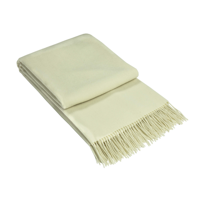 Kensington Throw - 10% Cashmere/ 90% Super Fine Merino Wool - Ivory