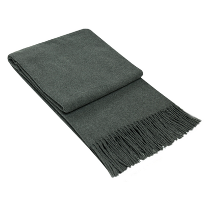 Paddington Throw - Fine Wool Blend - Dark Grey 