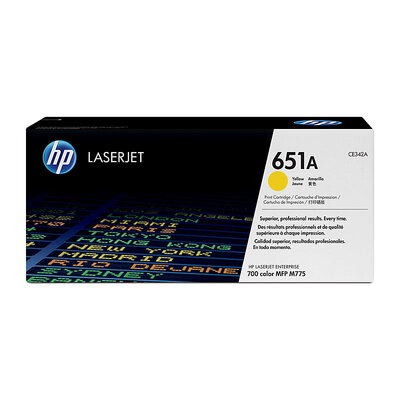 Hp #651A Yellow Toner Ce342A