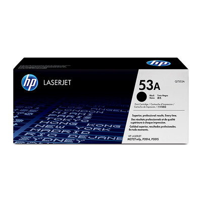 Hp Q7553A No 53 Black Toner Cartridge Suit Hplj2015 3000 Pages