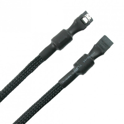 SIMPLECOM CA110S Premium SATA 3 HDD SSD Data Cable Sleeved with Ferrite Bead Lead Clip Straight