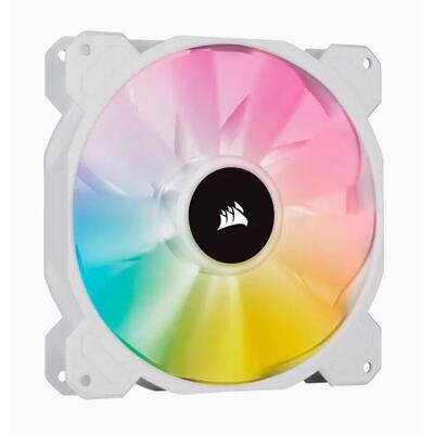 White Sp140 Rgb Elite, 140Mm Rgb Led Fan With Airguide, Single Pack