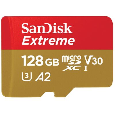 SANDISK 128GB Extreme microSD SDHC SQXAF V30 U3 C10 A1 UHS-1 160MB/s R 90MB/s W 4x6 SD Adaptor Android Smartphone Action Camera Drones