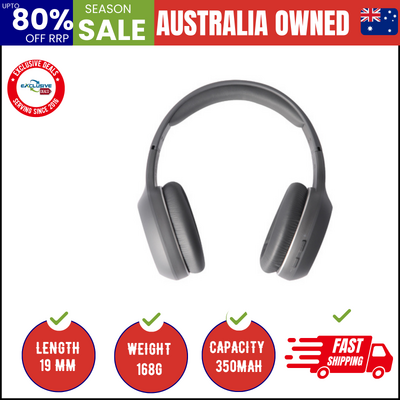 W600Bt Bluetooth Wireless Headphone With Stereo Sound And 30 Hours Playtime (Grey)