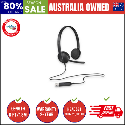 H340 Plug-And-Play Usb Headset With Noise Cancelling Mic