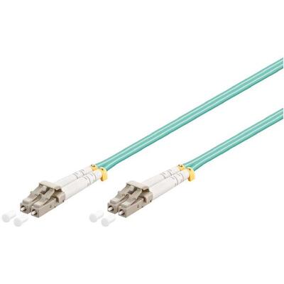 Fibre Patch Cable Multimode LC to LC OM3 Aqua 0.5m