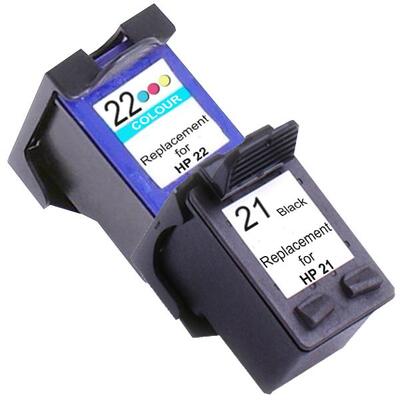 HP Compatible 21XL Remanufactured Inkjet Cartridge Set #1 2 Ink Cartridges