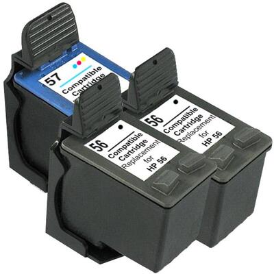 Hp Compatible 56 Remanufactured Inkjet Cartridge Set #2 3 Cartridges