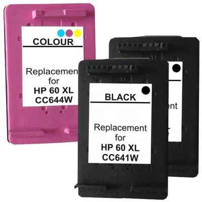 HP Compatible 60XL Remanufactured Inkjet Cartridge Set #2 3 Cartridges